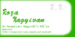 roza nagyivan business card